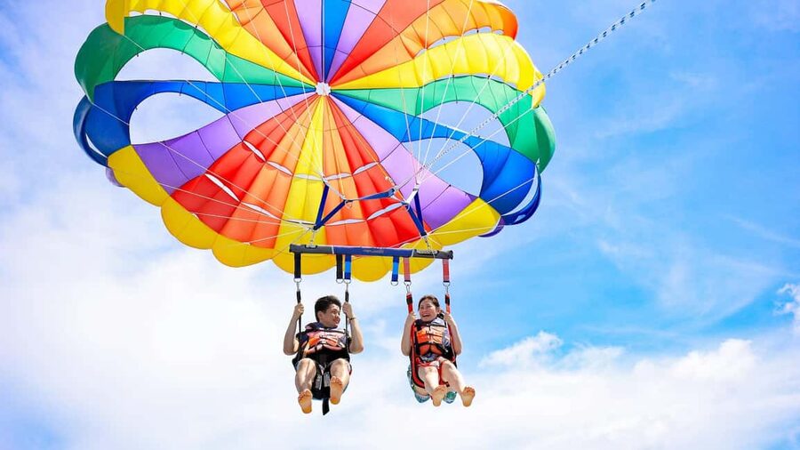 St. Julian's: Parasailing Flight with Photos and Videos - The View From 550 Feet Above Malta
