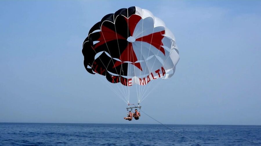 St. Julian's: Parasailing in Malta with Photos and Videos - The flight to 500 feet