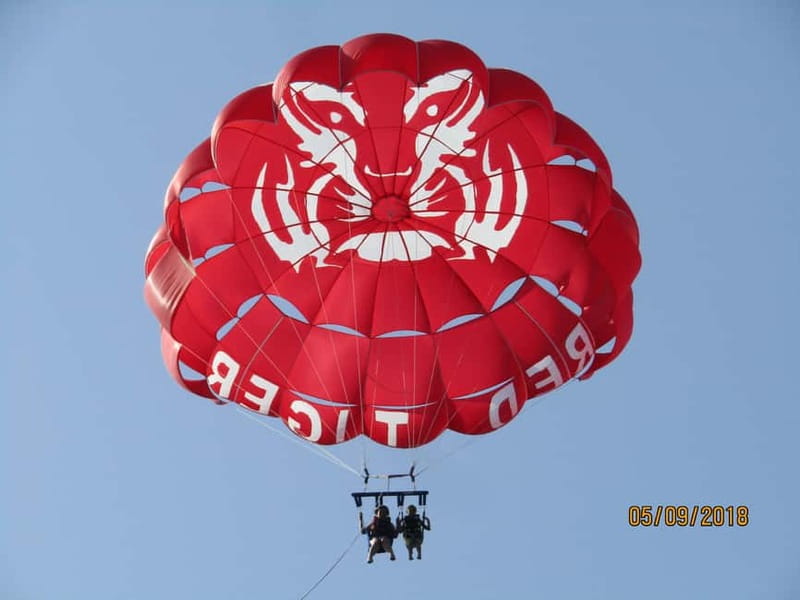 St. Julians: Parasailing Go & Fun with Free Photos & Videos - Rising above St. Julians at 550 feet