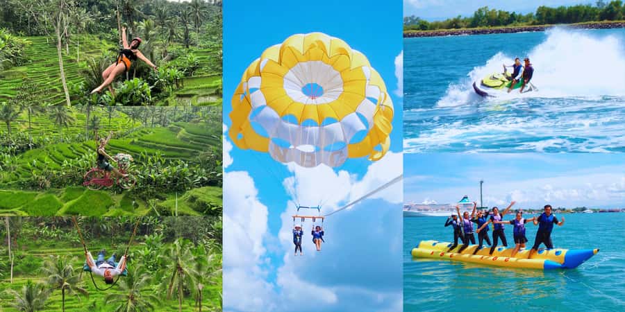Ubud Zipline & Watersport (Jetski, Parasailing, BananaBoat) - Starting at U Fun Field in Ubud